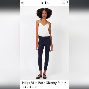 Joie High-Rise Park Skinny Cargo Pants Size 28 Navy Blue
